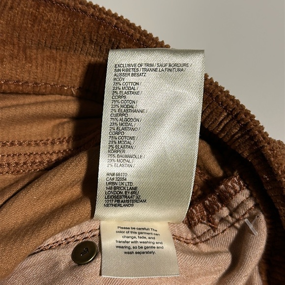 Anthropologie The Scotty Cuffed High Rise Straight Leg Jeans by Pilcro Corduroy - Picture 9 of 9